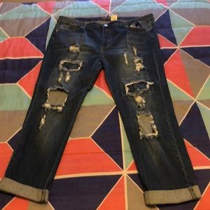 Never Worn Distressed jeans.